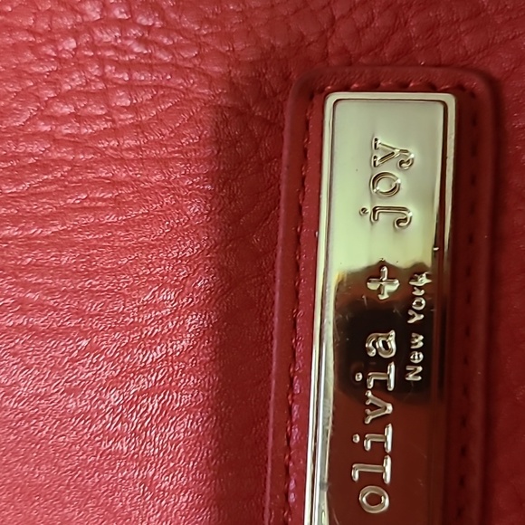 Olivia + Joy Red Satchel Purse - Picture 12 of 14